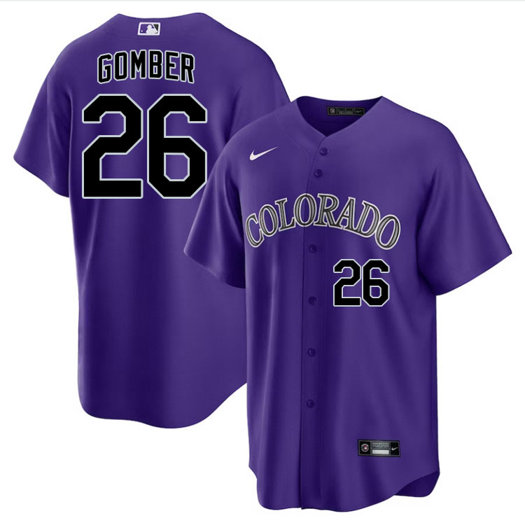 Austin Gomber Colorado Rockies Jersey,Uniforms,Gears Stitched-Purple